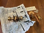 Vtg,nos, Mid Century 1968 Russwin Beacon Passage Door Knob SET,US10,SATIN Bronze. Fixed Price $36.99.