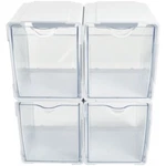 Deflecto Tilt Bin Interlocking Storage Organizer, 4 Pk. Fixed Price $56.00.