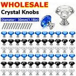 Crystal Glass Cabinet Knob Diamond Shape 30MM Drawer Cupboard Handle Pull Lot. Fixed Price $100.63.
