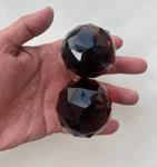 Vintage Victorian Crystal Ball Amber Glass Knob Handle Pull For Drawer Door 2PCS. Fixed Price $35.00.