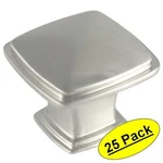 *25 Pack* Cosmas Cabinet Hardware Satin Nickel Square Knobs #4391SN. Fixed Price $53.89.