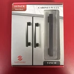New Sapphire 5 Inch Cabinet Pulls Matte Black Pack Of 10 Box. Fixed Price $23.95.