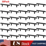30 Pack Brushed Kitchen Cabinet Pull Stainless Steel Black Drawer T-bar Handles. Fixed Price $20.59.