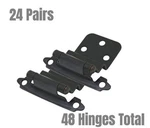 24 Pair Cosmas 17128-ORB Oil Rubbed Bronze Cabinet Hinges 3/8" Inset 48. Fixed Price $58.00.