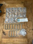 30 Contempo Satin Nickel Cabinet/drawer Pull Handles Steel Lot. Fixed Price $28.00.