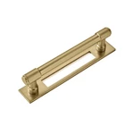 Khtumeware 5 Pack 3-3/4 Inch Center To Brushed Gold Cabinet Pull Backplat. Fixed Price $75.90.