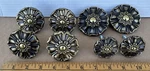 Belwith Keeler Heavy Brass Hibiscus Flower Power Drawer Cabinet Pulls Knobs Set. Fixed Price $42.99.