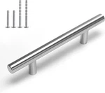 Brushed Nickel Cabinet Handles 3 1/2IN Center To Hollow Construction. Fixed Price $21.99.