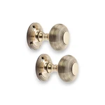 Door Knob Pair 55MM Vintage Aged Brass Beehive Mortice Internal Pull Handle Set. Fixed Price $40.30.