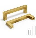 10 Pack Homdiy Gold Handles For Cabinets Kitchen Brushed Brass.. Fixed Price $27.99.