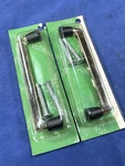 2 Nos C.1957 Mid Century Amerock Pulls, Polished Brass Plate, Original Package!. Fixed Price $14.00.