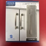 New Sapphire 5 Inch Cabinet Pulls Satin Nickel Made Of Zinc Pack 10 Box. Fixed Price $23.95.