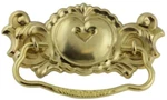 3" Stamped Bail Pull With Center Heart Design Solid Brass. Fixed Price $8.44.