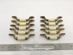 (10) Used Amerock Barrel Ceramic Cabinet Pull - Ivory BP76245 Tarnish, Read!. Fixed Price $23.90.