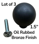 Baldwin 4968-102 Spherical 1.5 Oil Rubbed Bronze (lot Of 3) Cabinet Knobs Nos. Fixed Price $24.99.
