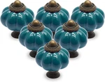 Seimneire 25PCS Teal Pumpkin Knobs, Vintage Ceramic Cabinet Dresser. Fixed Price $19.50.