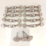 10 Brushed Satin Nickel 3" On Center Liberty Fan Design Cabinet Pulls & Knobs. Fixed Price $32.30.