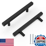 Probrico 15 Black Square Bar Cabinet Handles 4 Inch Hole Centers Drawer Pulls. Fixed Price $47.85.