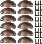 Mokife Cabinet Cup Pulls 3 Inch (82MM), Rustic Copper Kitchen Handles.. Fixed Price $16.39.