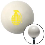 Yellow Pineapple Grenade Ivory Knob W/ M16X1.5 Insert Shifter Auto Manual. Fixed Price $89.95.