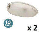 *2 (10-PACKS)* Liberty Essentials 3 In. Satin Nickel Cabinet Drawer Cup Pull. Fixed Price $29.99.