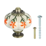 Ceramic Knobs 35MM/1.38" Pumpkin Cabinet Multicolor Flowers. Fixed Price $12.59.