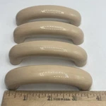 Lot Of 4 Vtg Porcelain Drawer Pulls Rounded Unmarked No Screws Caramel. Fixed Price $21.99.