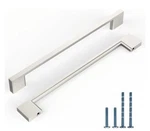 Knoklock 10 Pack 7.6 Kitchen Cabinet Handles Brushed Satin Nickel 6.3" Holes. Fixed Price $31.20.