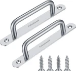 2 Pcs Barn Door Handles, Sliding Pull 6.30 Inch, Silver. Fixed Price $18.99.