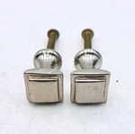 Antique Pulls Knobs Drawer Art Deco Crome Old Vintage Hardware Pair. Fixed Price $22.99.