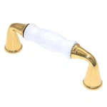 Amerock Allison Polished Brass White 3"CC Cabinet Handle Pull BP142130A. Fixed Price $14.60.