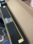 (lot Of 4) Alno A430-12-SB Satin Brass 12" Cabinet Handle/drawer Pull. Fixed Price $129.00.