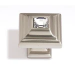 Alno C213 Clr 1" Crystal Knob Small Square. Fixed Price $50.43.