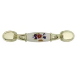 Amerock Allison 245FWP Polished Brass White 3"CC Arch Floral Cabinet Handle Pull. Fixed Price $5.99.