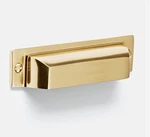 New Rejuvenation Mission 3.5" Bin Pull, Aged Brass, Rare & Discontinued! (cup). Fixed Price $16.99.
