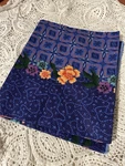 Batik Panel 70 X 40 Blue Purple Orange Cotton Beauty Material Fabric. Fixed Price $24.95.
