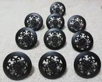 Black Ornate Cabinet Round Drawer Antique Style Set Of 10 Knobs. Fixed Price $8.95.