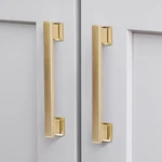 20 Pack Square Brushed Gold Cabinet Pulls, 5 INCH(128MM) Hole. Fixed Price $62.32.