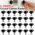 Crystal Glass Cabinet Knob Diamond Shape Drawer Cupboard Handle Pull 30MM Lot. Fixed Price $50.69.