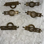 Lot Of 6 Vintage Solid Brass Drawer Pulls Cabinet Handles 4-1/2 Mid Century Mcm. Fixed Price $60.00.