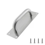 Rannb Door Pull Handle With Plate Stainess Steel Heavy Rectangle, Brushed. Fixed Price $19.76.