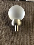 Restoration Hardware 1.25" Frosted Satin Nickel Round Glass Knob Drawer Pulls. Fixed Price $15.00.