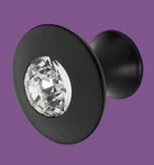 Wisdom Stone Felicia Black 1-1/4 In. Cabinet Knob With Clear Crystal Accent. Fixed Price $9.00.