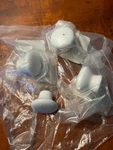 4 Pc Vtg Liberty White Porcelain Cabinet Knobs Drawer Pulls 1.25" W/ Hardware. Fixed Price $8.00.