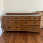 Stickley Solid Wood 7-DRAWER Dresser With Metal Pulls. Fixed Price $3429.00.