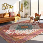 Ultra-thin Pink 10X14 Area Rug Non-slip Medallion Carpet For Home Decor. Fixed Price $399.99.