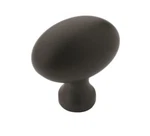Pack Amerock Allison Flat Black 1-3/8" Cabinet Oval Egg Knob Pull BP53014-FB. Fixed Price $16.95.