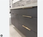 Kitchen Baldwin Edge Pull 6" Finger Cabinet Estate Collection Satin Brass. Fixed Price $14.99.