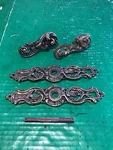 Vintage Vip Ornate Victorian Lever Door Handles W/ Backplates Brass Tone Passage. Fixed Price $49.95.