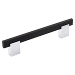 5X Euro Bridge Style 3-3/4" Centers Chrome Black Cabinet Pull Handle 5-1/32". Fixed Price $56.22.